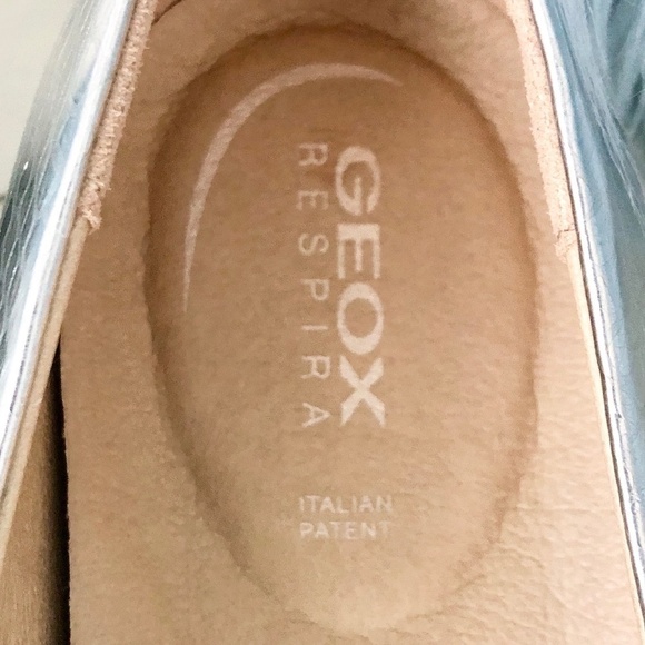 Geox, Respira, Metallic Silver,  Ballet Flats, Size, Eur 38, Great Condition - Picture 9 of 16
